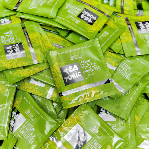 Lemon Myrtle & Ginger Tea - 50 Teabags Pouch Organic