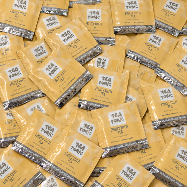 TALL TIN FRUITY TUTTI TEA - 50 TEABAGS