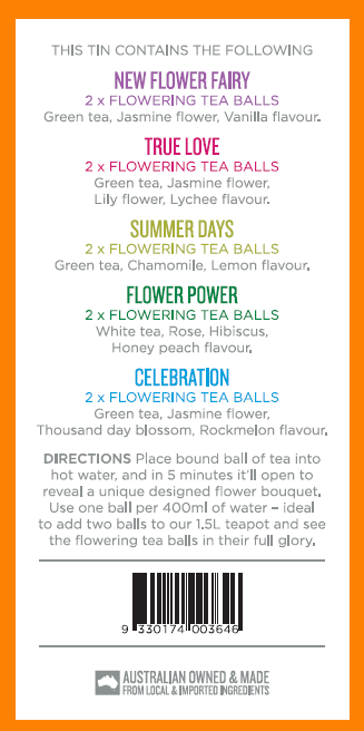 Blooming Flower Tea Ball - Tall Tin