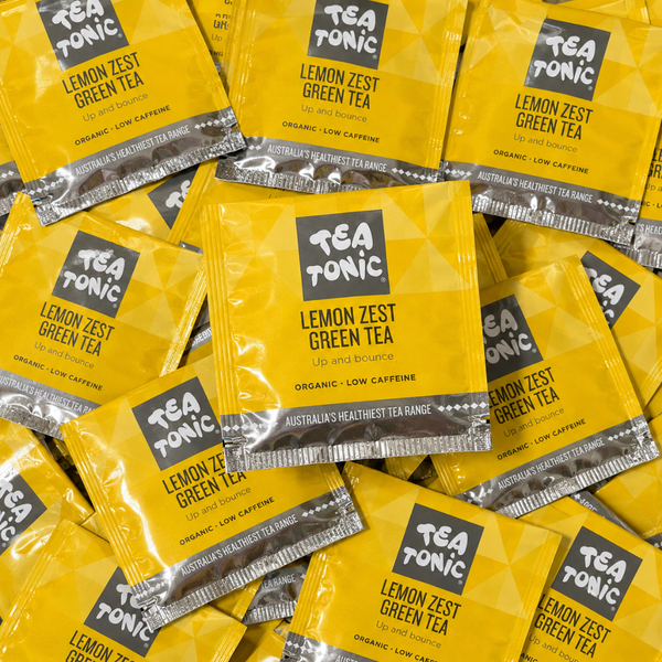 TALL TIN LEMON ZEST GREEN TEA - 50 TEABAGS ORGANIC