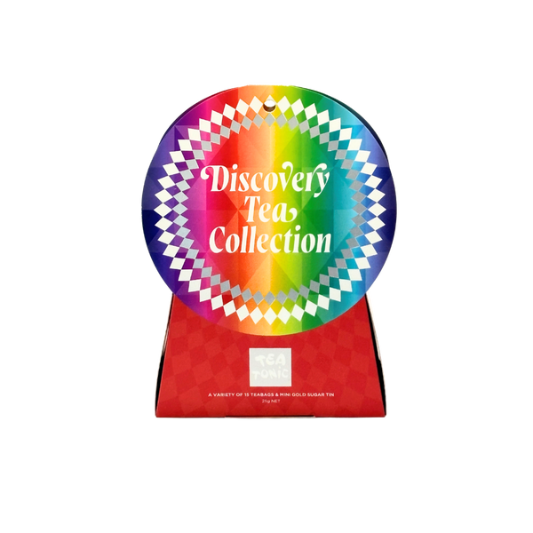 Tea Tonic Discovery Tea Collection - 15 Teabags & Mini Gold Sugar Tin 10g