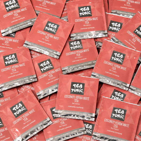 TALL TIN COCONUT YERBA MATE TEA - 50 TEABAGS