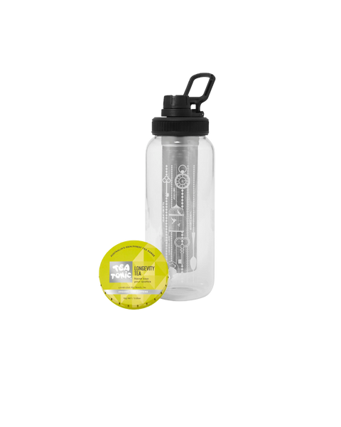 Glass Tea Bottle 1L - LONGEVITY TEA