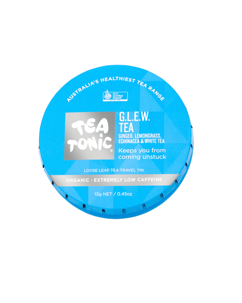 GLEW (Ginger, Lemongrass, Echinacea, White Tea) Tea - Travel Tin  Loose Leaf Tea
