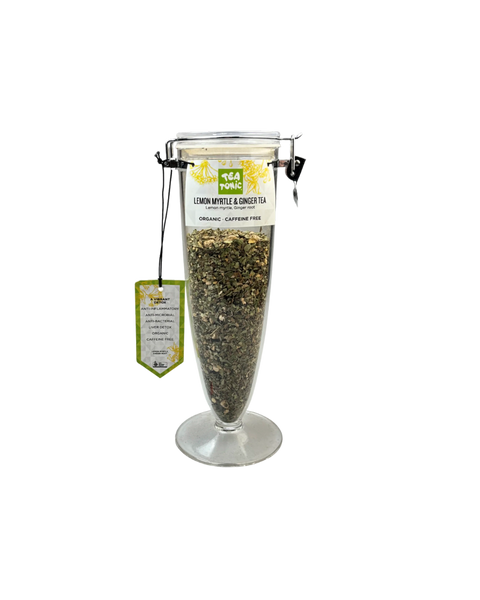 Lemon Myrtle and Ginger Tea Loose Leaf Cone Jar