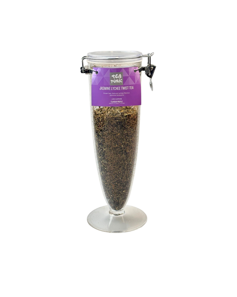Jasmine Lychee Twist Tea  - Cone Jar filled with Loose Leaf Tea