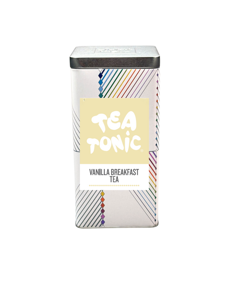 TALL TIN VANILLA BREAKFAST TEA - 50 TEABAGS ORGANIC