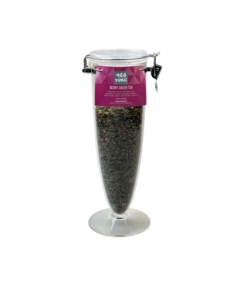 Berry Green Tea - Cone Jar filled with Loose Leaf Tea