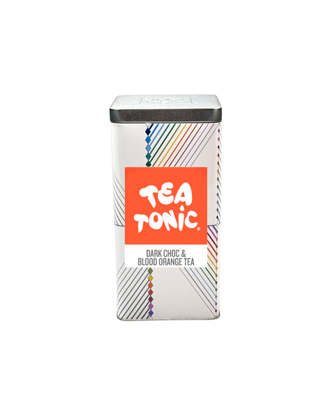 TALL TIN BLOOD ORANGE & DARK CHOC TEA - 50 TEABAGS ORGANIC