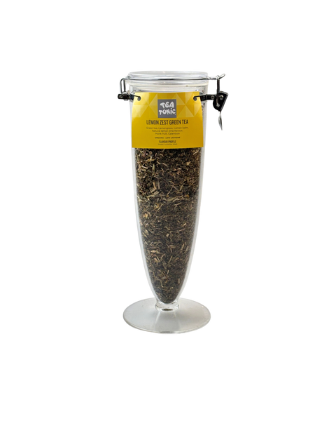 Lemon Zest Green Tea - Cone Jar filled with Loose Leaf Tea Organic