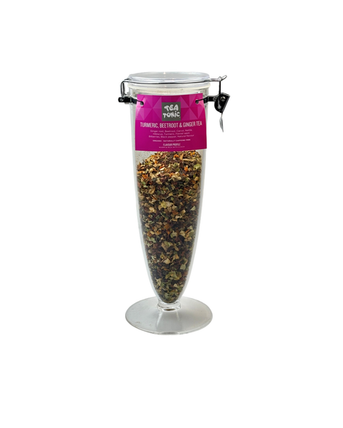 Turmeric, Beetroot & Ginger Tea  - Cone Jar filled with Loose Leaf Tea Organic