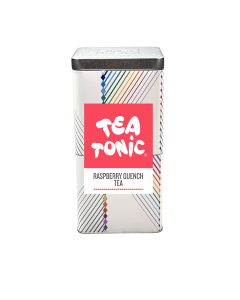 TALL TIN RASPBERRY QUENCH TEA - 50 TEABAGS ORGANIC