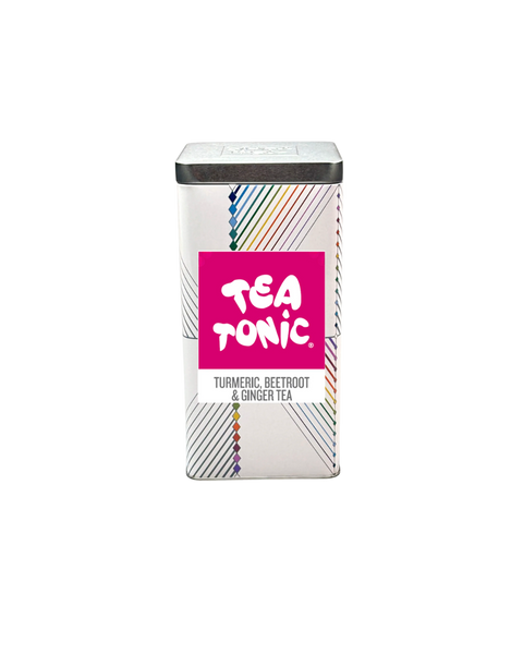 TALL TIN TURMERIC, BEETROOT & GINGER TEA - 50 TEABAGS ORGANIC