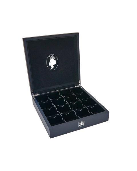 Black Wooden Deluxe Tea Chest - Empty