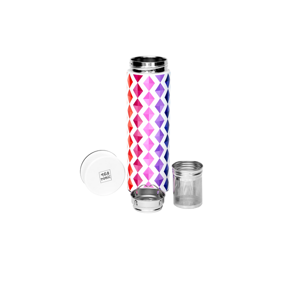 Thermal Tea Bottle with Infuser 450ml with Breathe Easy Tea Loose Leaf Travel Tin