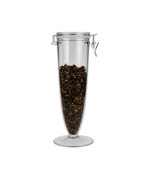 White Tea & Rose Petals  - Cone Jar filled with Loose Leaf Tea Organic