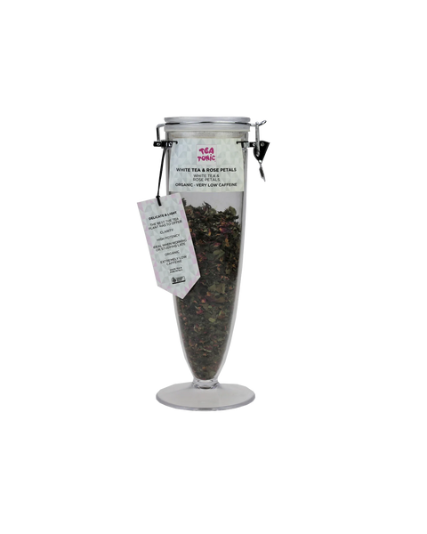 White Tea & Rose Petals Loose Leaf Cone Jar